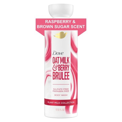 Dove Beauty Plant Milk Body Wash Oat Milk; Berry Brulee 17.5 fl oz - New