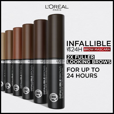 L'Oreal Paris Infallible Brows 24H Volumizing Eyebrow Mascara 6 Light Brunette 0.13 fl oz - Imperfect Box