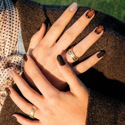 Ohora Gel Nail Art Design Line Coffee Toffee 30ct - New