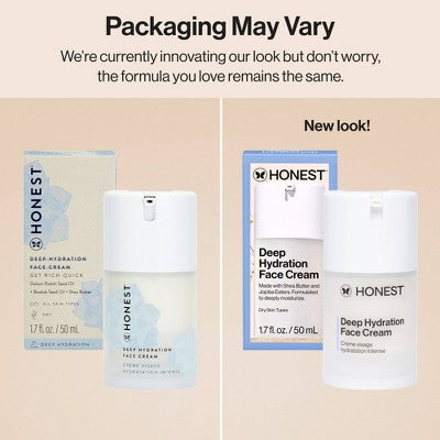 Honest Beauty Deep Hydration Face Cream with Shea Butter 1.7 fl oz - Imperfect Box