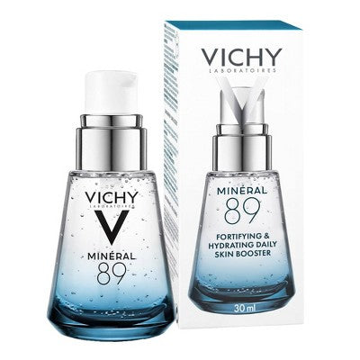 Vichy Mineral 89 Fortifying and Hydrating Daily Skin Booster, Face Serum with Hyaluronic Acid 1.014 fl oz - Imperfect Box