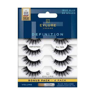 Eylure Definition False Eyelashes No 126 4pr - Imperfect Box
