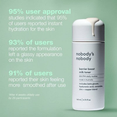 nobody's nobody Barrier Boost Milk Toner 4.73 fl oz - Imperfect Container