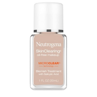 Neutrogena Skin Clearing Oil-Free Liquid Foundation 20 Natural Ivory 1 fl oz - Imperfect Container
