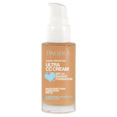 Pacifica Ultra CC Cream Radiant Foundation with SPF 17 Warm/Medium 1 fl oz - Imperfect Box