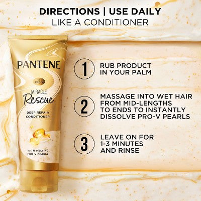 Pantene Pro-V Miracle Rescue Deep Repair Conditioner 8 fl oz - Imperfect Container