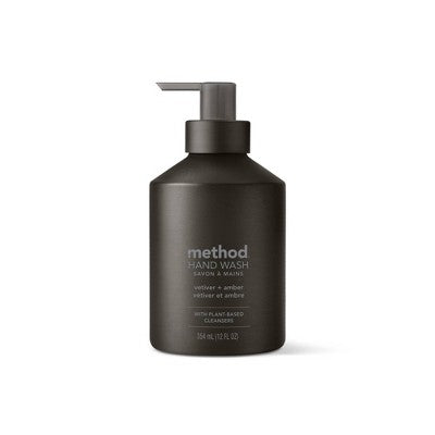 Method Aluminum Gel Hand Soap - Vetiver + Amber 12 fl oz - New