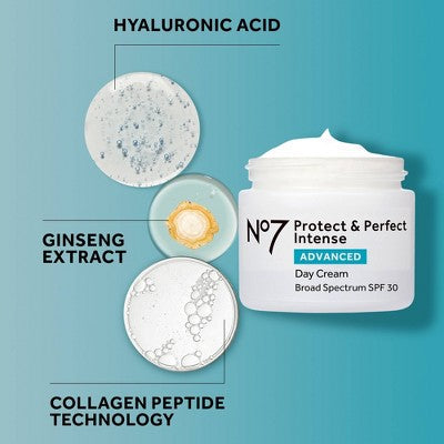 No7 Protect & Perfect Intense Advanced Day Cream with SPF 30 1.69 fl oz - Imperfect Box