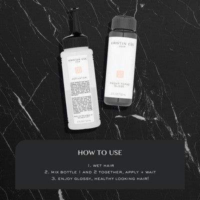 Kristin Ess Hair Gloss in Copper Penny for Red or Auburn Hair Semi Permanent Dye + Toner 4 fl oz - Imperfect Box