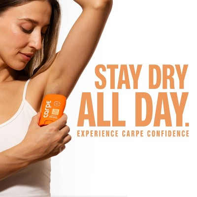 Carpe Women's 100HR Sweat & Odor Control Antiperspirant Deodorant Vanilla Peach 1.76oz - Imperfect Container