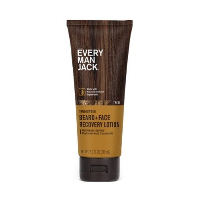 Every Man Jack Men's Recovery Beard + Face Moisturizer Lotion Sandalwood 3.2 fl oz - Imperfect Container