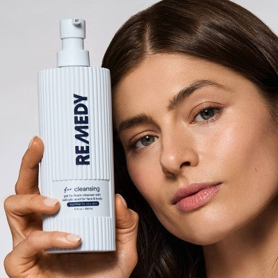 Remedy Skin Gel-to-Foam Gentle Exfoliating Cleanser 12 fl oz - Imperfect Container