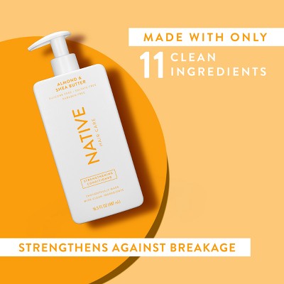 Native Almond & Shea butter Strengthening Vegan Conditioner Sulfate, Paraben and Silicone Free 16.5 fl oz - New