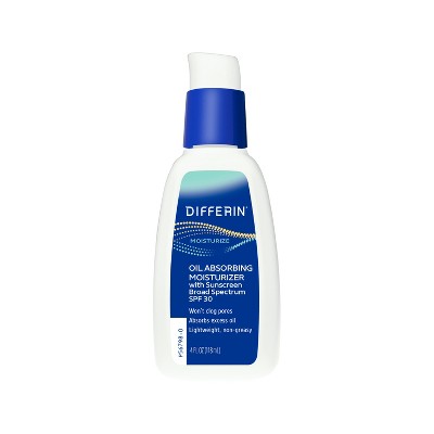 Differin Oil Absorbing Moisturizer with Sunscreen, Broad-Spectrum UVA/UVB SPF 30 4oz - Imperfect Box
