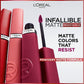 L'Oreal Paris Infallible Matte Resistance Liquid Matte Lipstick 105 Breakfast in Bed 0.16 fl oz - New