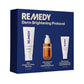 Remedy Skin Brightening 3-Piece Skincare Kit Gentle Cleanser Vitamin C Serum 2.7oz - Imperfect Box