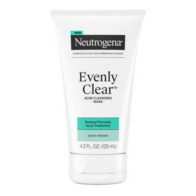 Neutrogena Evenly Clear Acne Cleansing Mask with Benzoyl Peroxide 4.2 fl oz - Imperfect Box