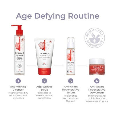 DERMA E Anti Wrinkle Cleanser Unscented 6 fl oz - New