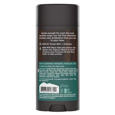 Every Man Jack All Over Solid Deodorant Coastal Surf 2.6oz - Imperfect Container