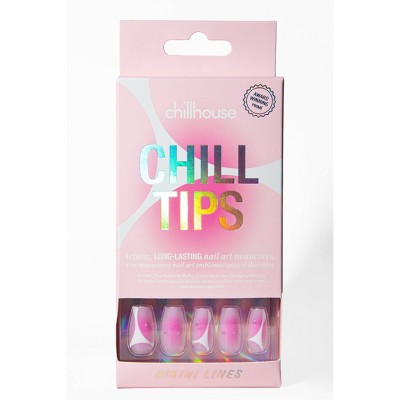 Chillhouse Chill Tips Press-On Nail Set - Design Studio Bikini Lines 24ct - Imperfect Box