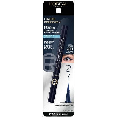 L'Oreal Paris Haute Precision Waterproof Felt Tip Liquid Eyeliner 30 Blue Suede 0.03 fl oz - Missing Box