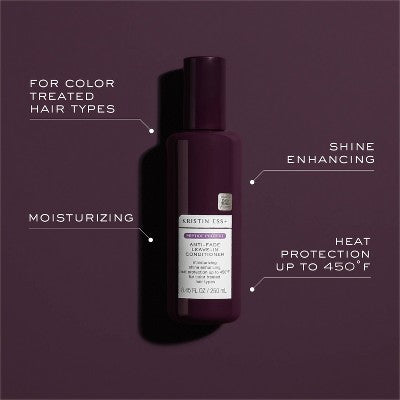 Kristin Ess+ Color Safe Leave-In Conditioner & Heat Protectant Sulfate-Free  UV Color Shield & Peptide Technology 8.45 fl oz - Imperfect Container