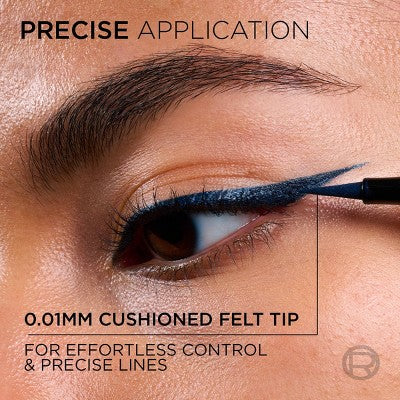 L'Oreal Paris Haute Precision Waterproof Felt Tip Liquid Eyeliner 30 Blue Suede 0.03 fl oz - Missing Box