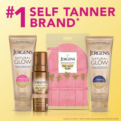Jergens Glow Daily Moisturizer + Sunless Self Tanner Tanning Lotion Fair To Medium 7.5 fl oz - Imperfect Container
