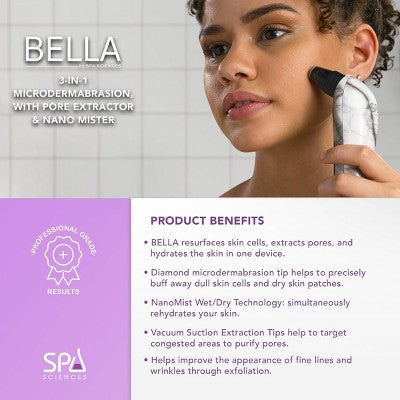 Spa Sciences BELLA 3-in-1 Diamond Tip Microdermabrasion System - Imperfect Box