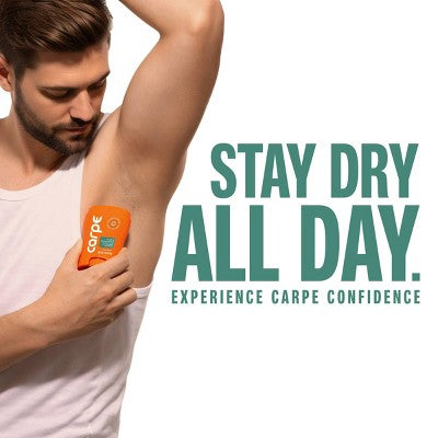 Carpe Men's 100HR Sweat & Odor Control Antiperspirant Deodorant Aloe & Eucalyptus 1.76oz - Imperfect Container