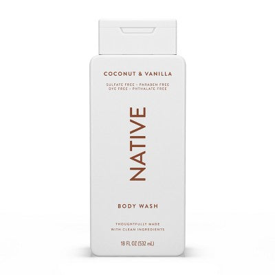 Native Sulfate Free Body Wash Coconut & Vanilla 18 fl oz - New