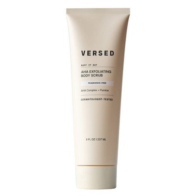 Versed Buff It Out AHA Unscented Exfoliating Body Scrub 8 fl oz - Imperfect Container