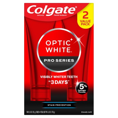Colgate Pro Series Stain Prevention Hydrogen PeroxideToothpaste 3oz/2pk - Imperfect Box