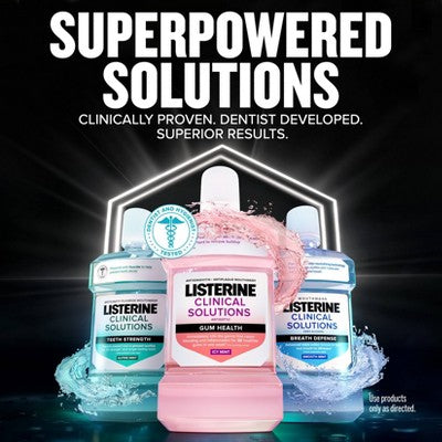 Listerine Clinical Solutions Gum Health Mouthwash for Antigingivitis and Antiplaque 1L - New