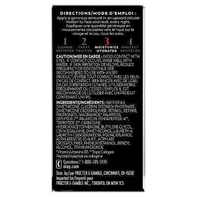 Olay Regenerist Retinol 24 + Peptide Night Face Moisturizer Trial Size 0.5oz - New