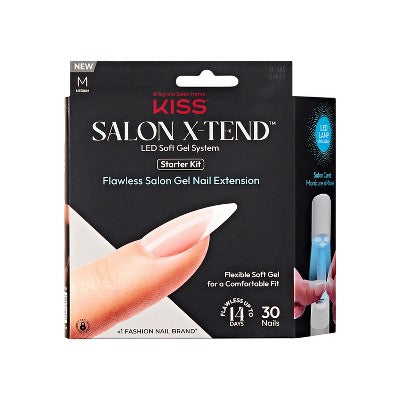 KISS Products Salon X-tend LED Soft Gel System Pure Fake Nails - Imperfect Box