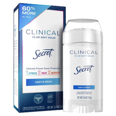Secret Clinical Strength Solid Antiperspirant & Deodorant 2.6oz - Missing Box