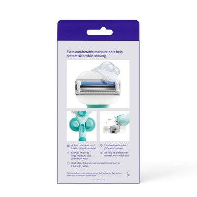 Flamingo Moisture Plus with 2 Razor Blade Cartridges Seafoam - Imperfect Box