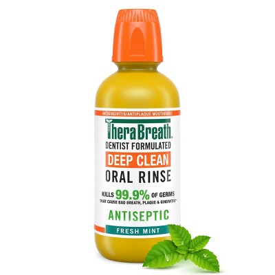 TheraBreath Deep Clean Mouthwash Fresh Mint 16 fl oz - New
