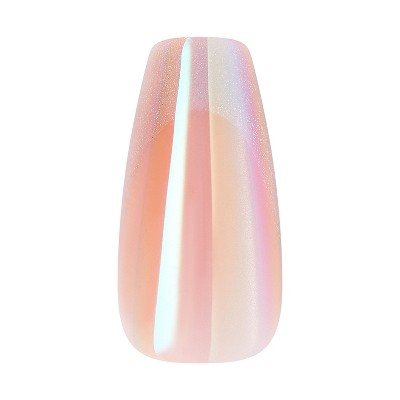 Kiss Glam Embellished Press-On Fake Nails Medium Coffin Dusk Mirage 35ct - Imperfect Box