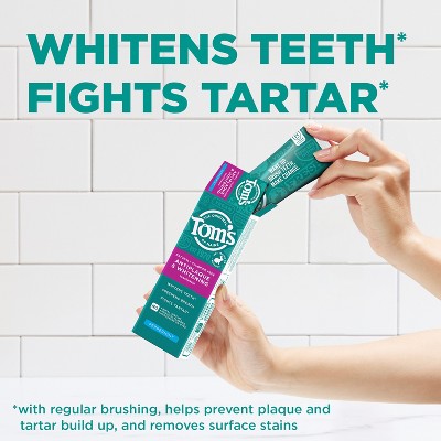 Tom's of Maine Antiplaque and Whitening Natural Toothpaste Peppermint 4.5oz/3pk - Imperfect Box