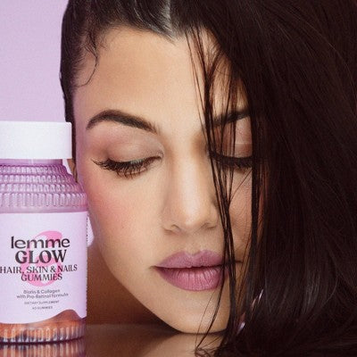 Lemme Glow Collagen Gummies Peach Flavored 60ct - Imperfect Container