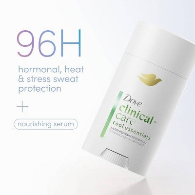 Dove Beauty Clinical 96-Hour Protection Antiperspirant & Deodorant Stick Cool Essentials 2.6oz - Imperfect Box