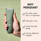 Meridian Trimmer Original Pubic & Body Hair Trimmer for Men & Women, Below-the-Belt Groomer, Ball Trimmer, Bikini Trimmer Sage - Imperfect Box