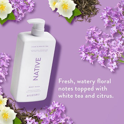 Native Body Wash Lilac & White Tea  36 fl oz - Imperfect Container