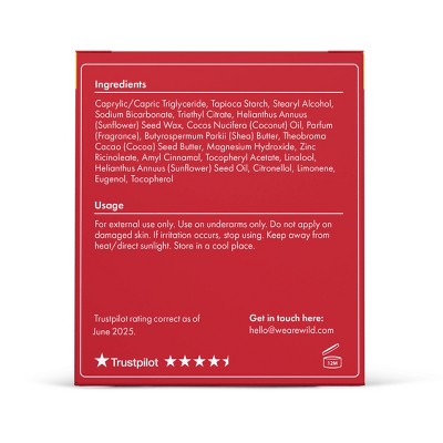 Wild Cosmetics Berry Christmas Deodorant Refills 1.4oz/2ct - Imperfect Box