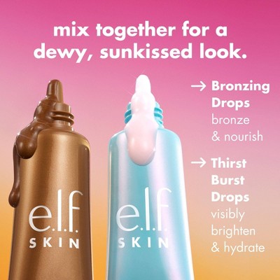 e.l.f. SKIN The Hottest Drops Duo Bronzing Drops & Holy Hydration 2ct/0.33 fl oz - Imperfect Box