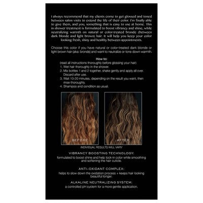 Kristin Ess Hair Gloss in Smoky Topaz for Medium Blonde Hair Semi Permanent Dye + Toner 4 fl oz - New