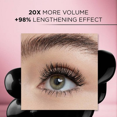 L'Oreal Paris Voluminous Lash Paradise Mascara 202 Black Brown 0.28 fl oz - Imperfect Box