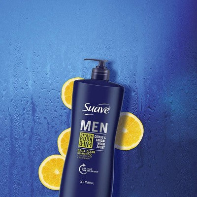 Suave Men Professionals 3 in 1 Shampoo + Conditioner + Body Wash, Citrus Rush 28 fl oz - New